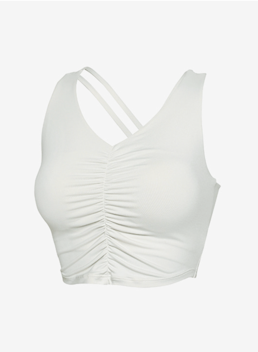 Elflex Back Twist Shirring Tank Top