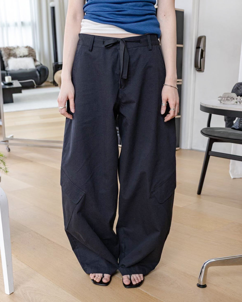 Low-Waist Balloon Cargo Pants