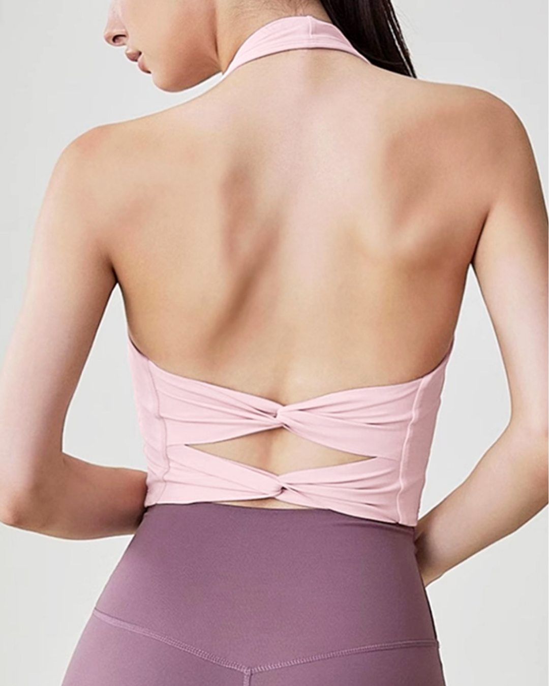 Double Tie Halter Neck Bra Top