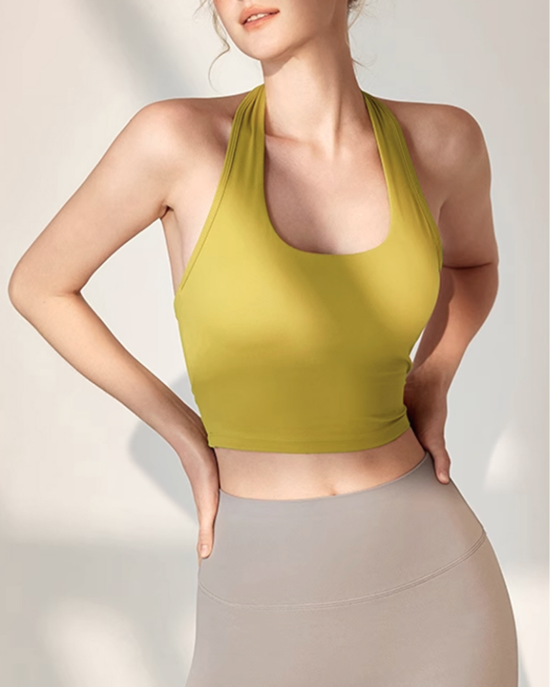 Double Tie Halter Neck Bra Top