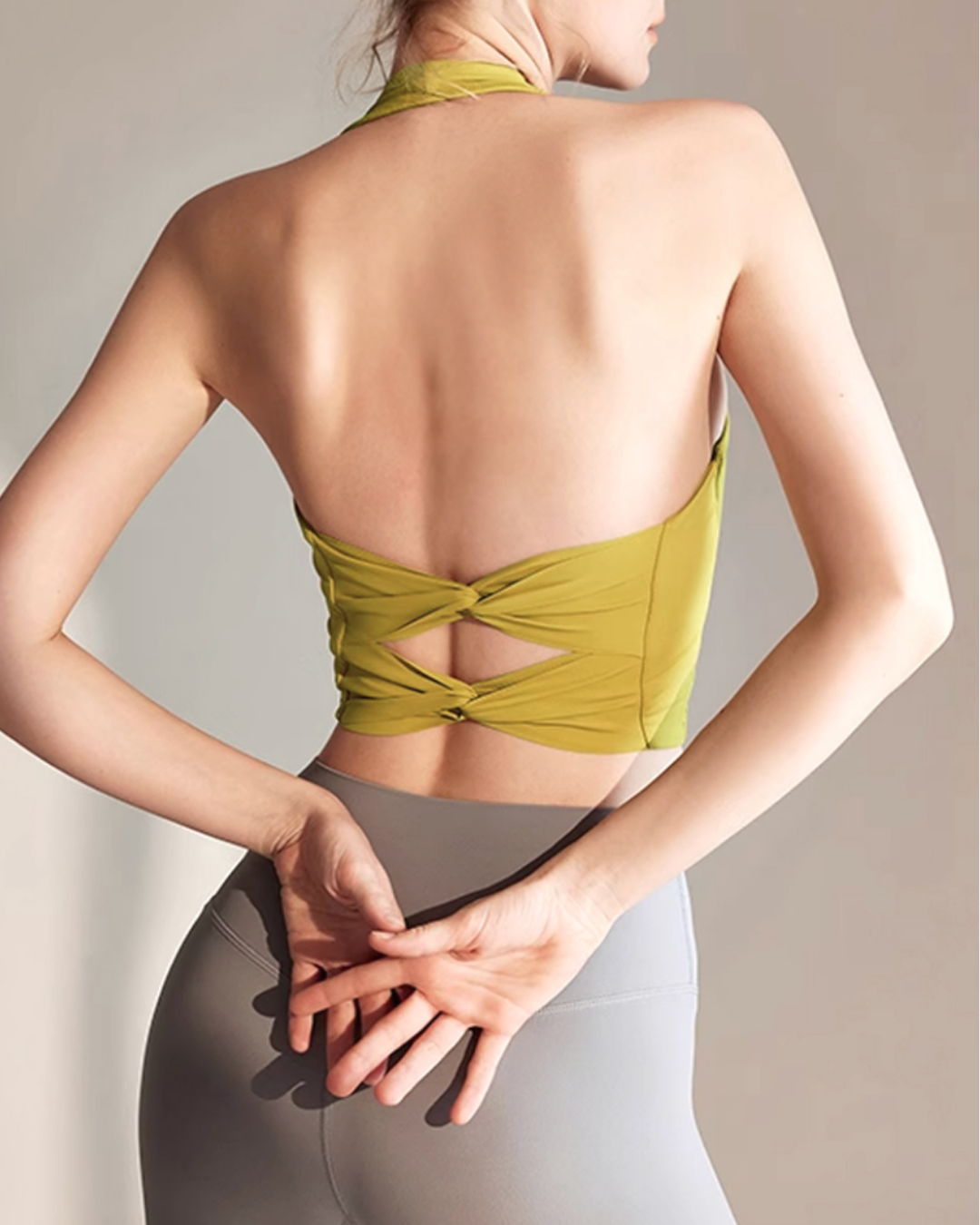 Double Tie Halter Neck Bra Top