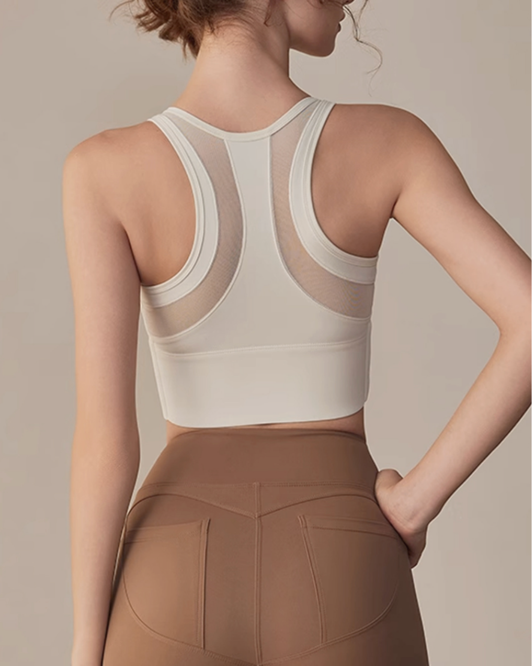 Front Safe Zipper Bra Top