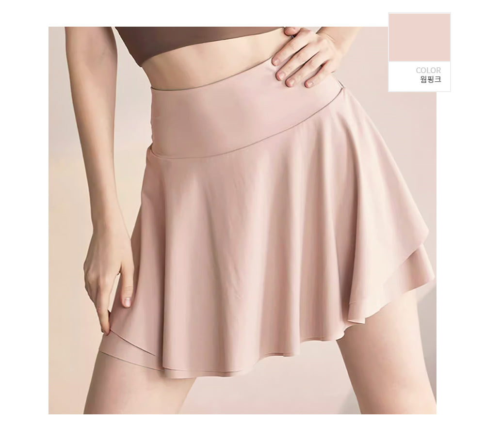 Coat Flare Wrinkle Skirt