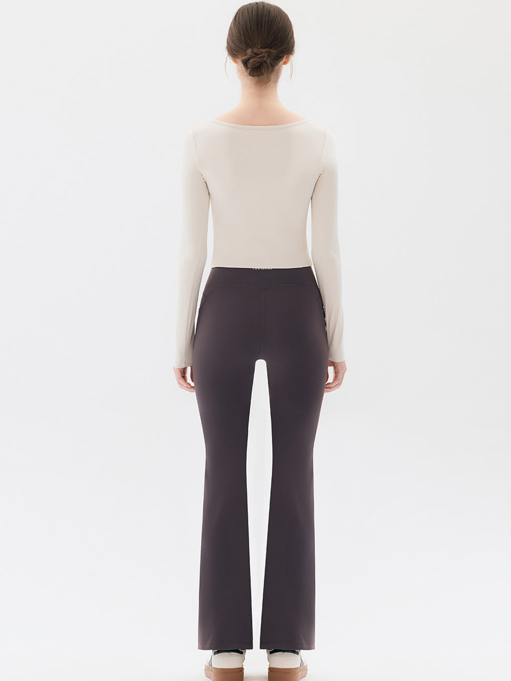 Node Shirring Wrap Long Sleeve Top