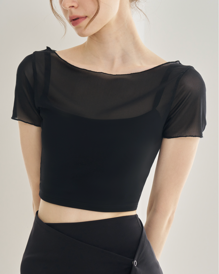 Rani Mesh Short Sleeve Top
