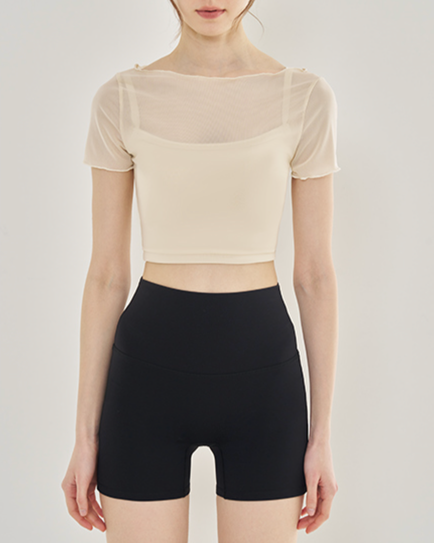 Rani Mesh Short Sleeve Top