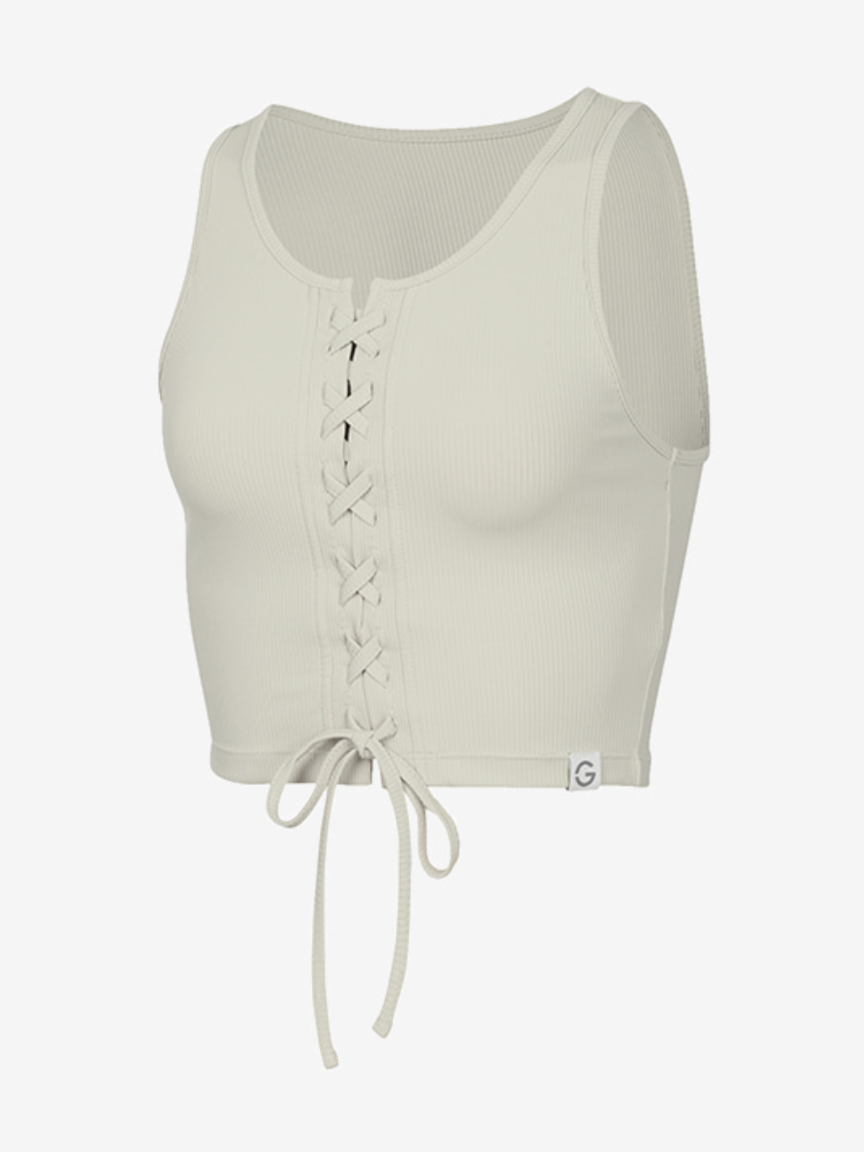 Elflex Rib Corset Crop Sleeveless