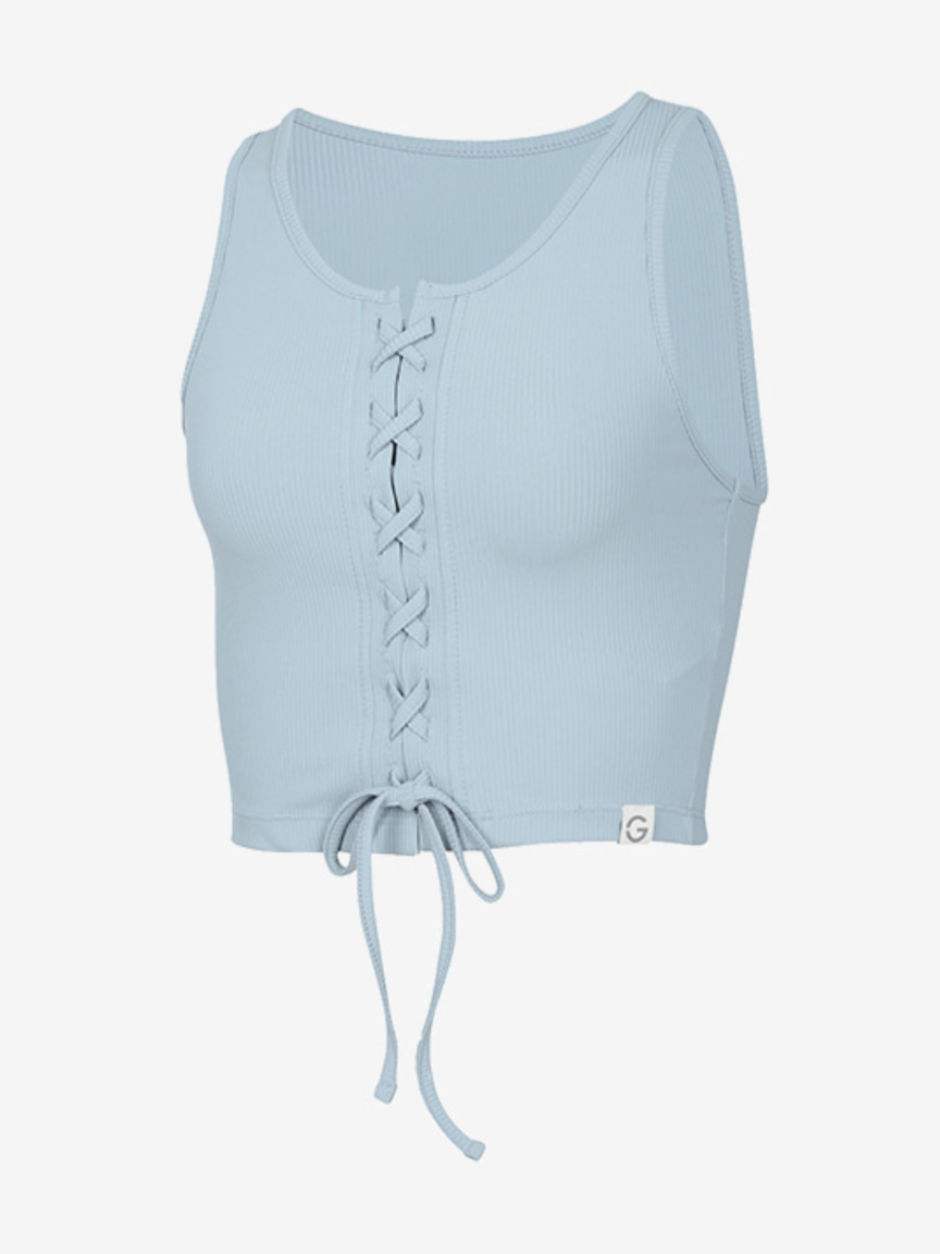 Elflex Rib Corset Crop Sleeveless