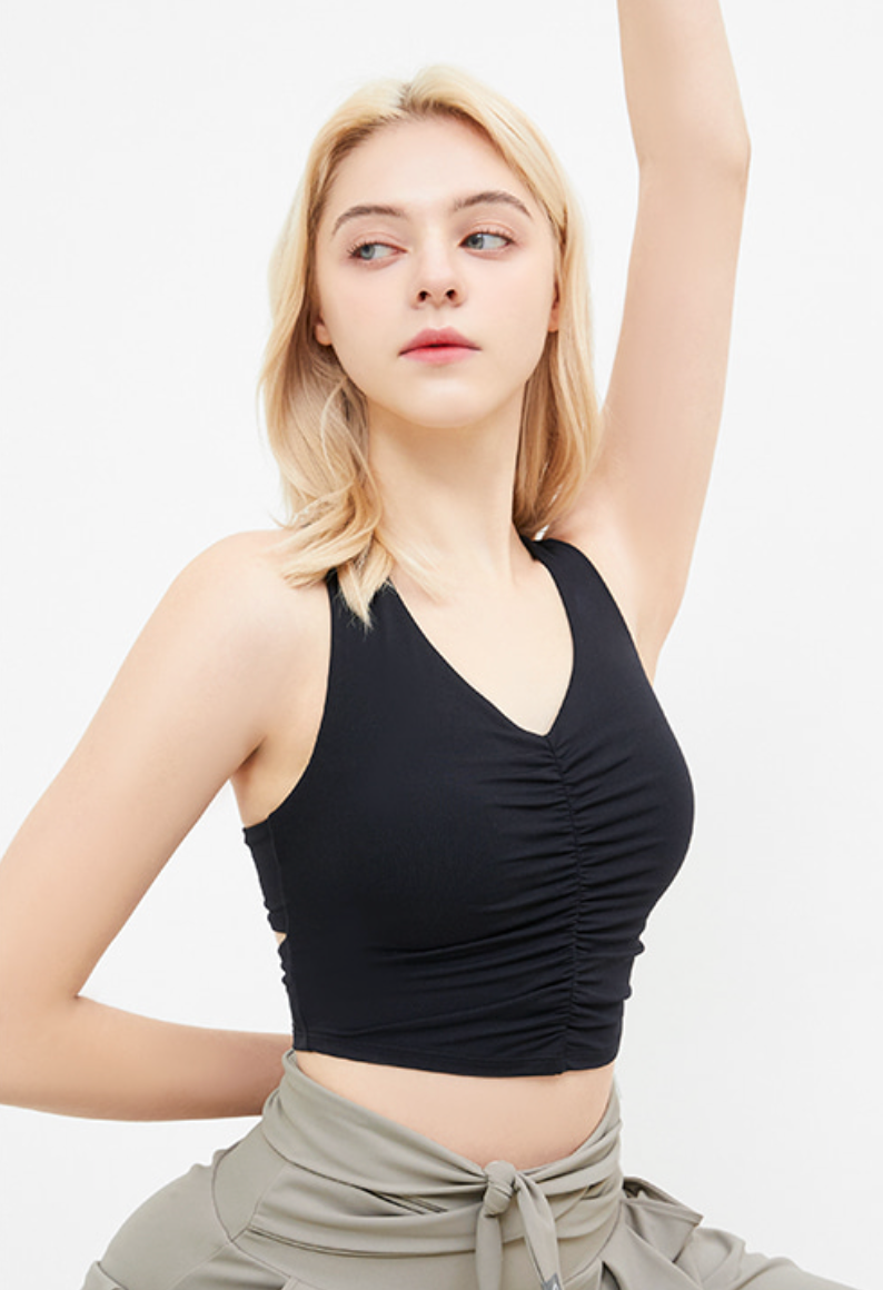 Elflex Back Twist Shirring Tank Top