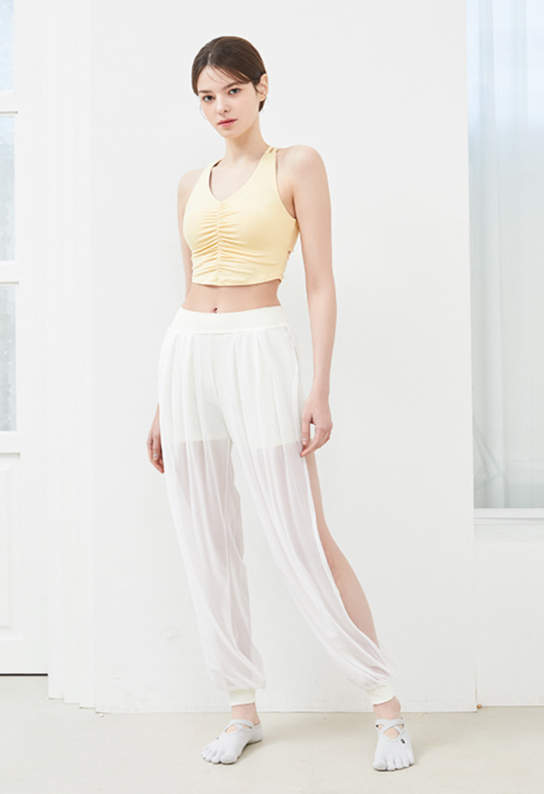 Elflex Back Twist Shirring Tank Top