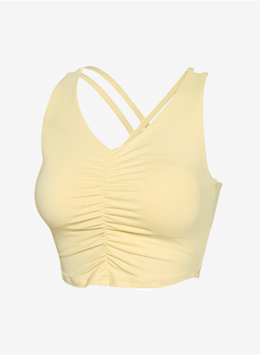 Elflex Back Twist Shirring Tank Top