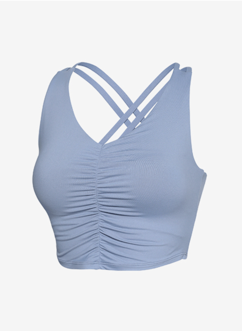 Elflex Back Twist Shirring Tank Top