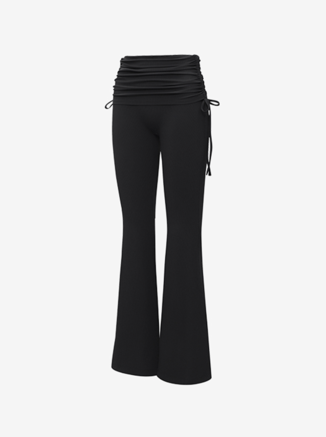 Elflex Rib Shirring Over Layered Bootcut Pants