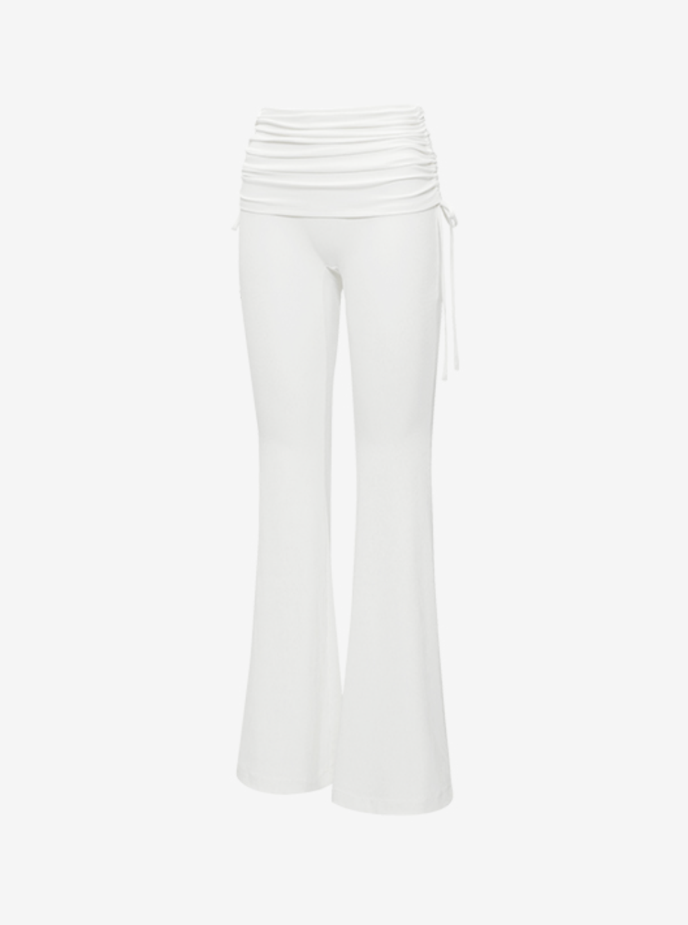 Elflex Rib Shirring Over Layered Bootcut Pants