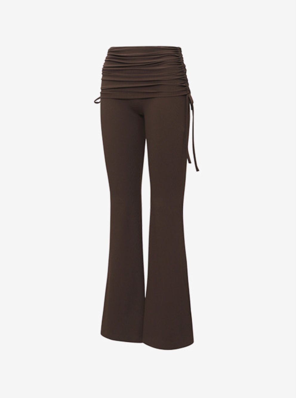 Elflex Rib Shirring Over Layered Bootcut Pants