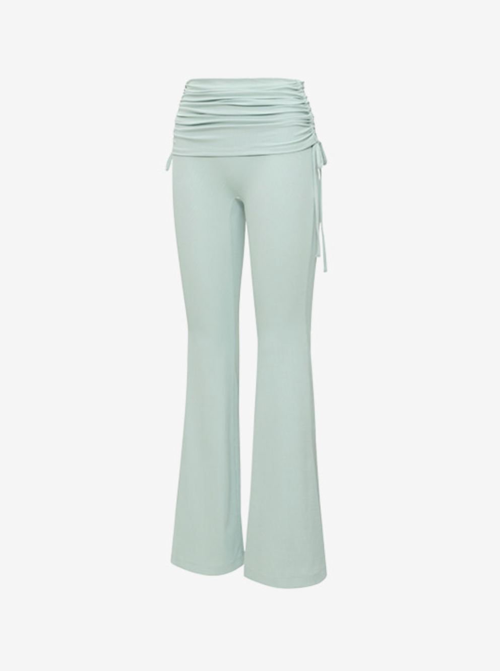 Elflex Rib Shirring Over Layered Bootcut Pants