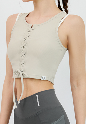 Elflex Rib Corset Crop Sleeveless