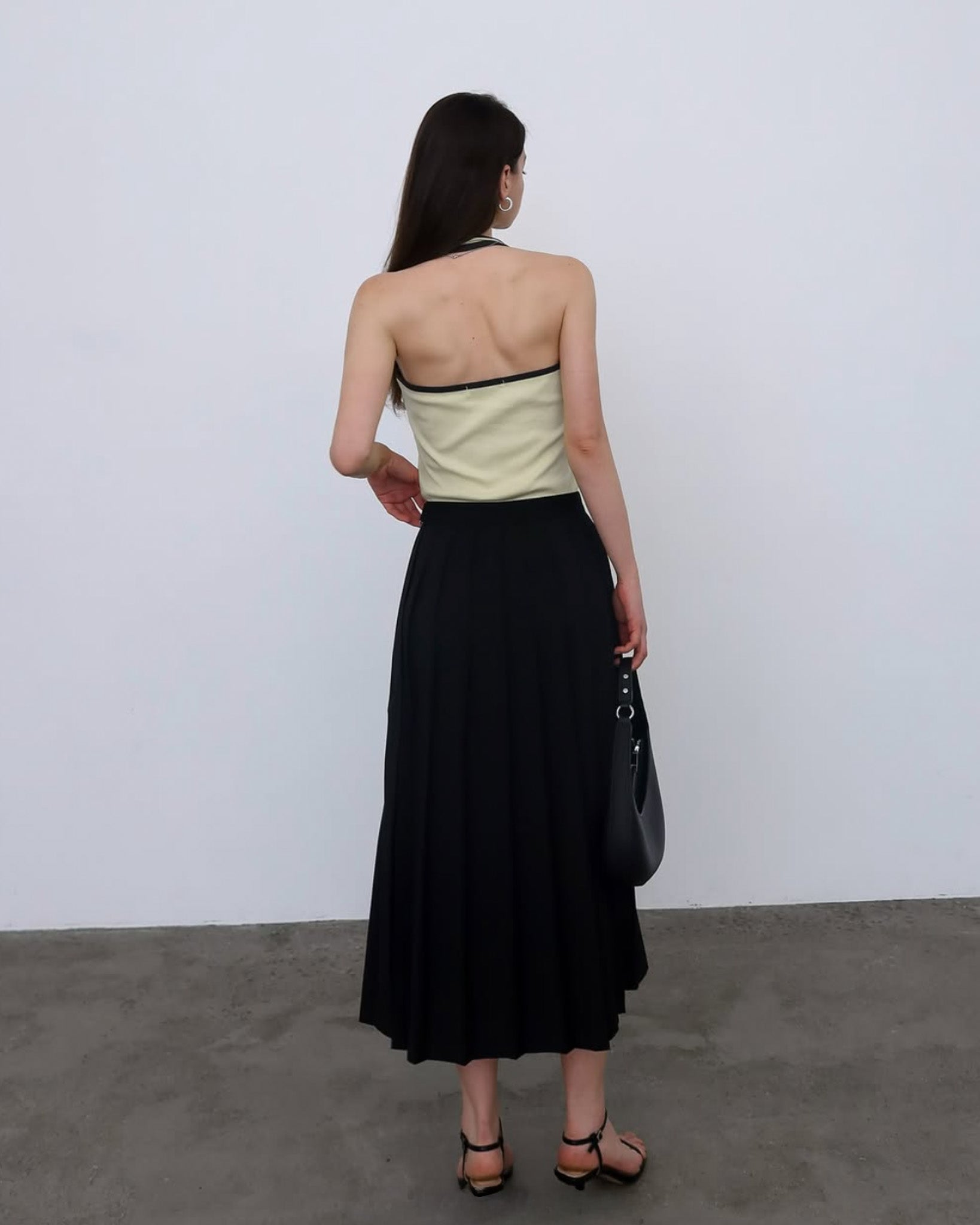 A-line Pleated Wrap Skirt