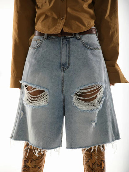 Raw Edge Parker Denim Shorts