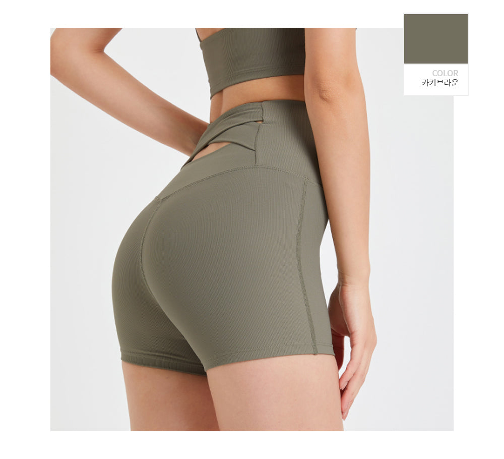 Back Cross Shorts Leggings