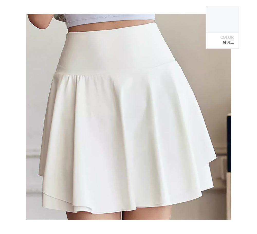 Coat Flare Wrinkle Skirt