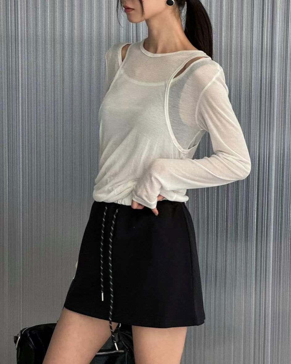 Double Layers Longsleeve Top