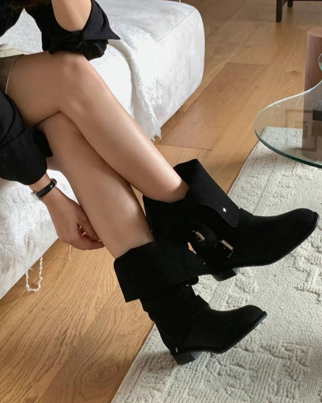 Black Suede Boots