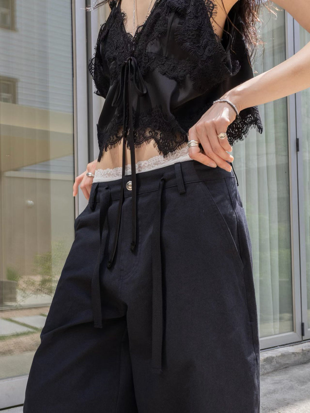 Low-Waist Balloon Cargo Pants