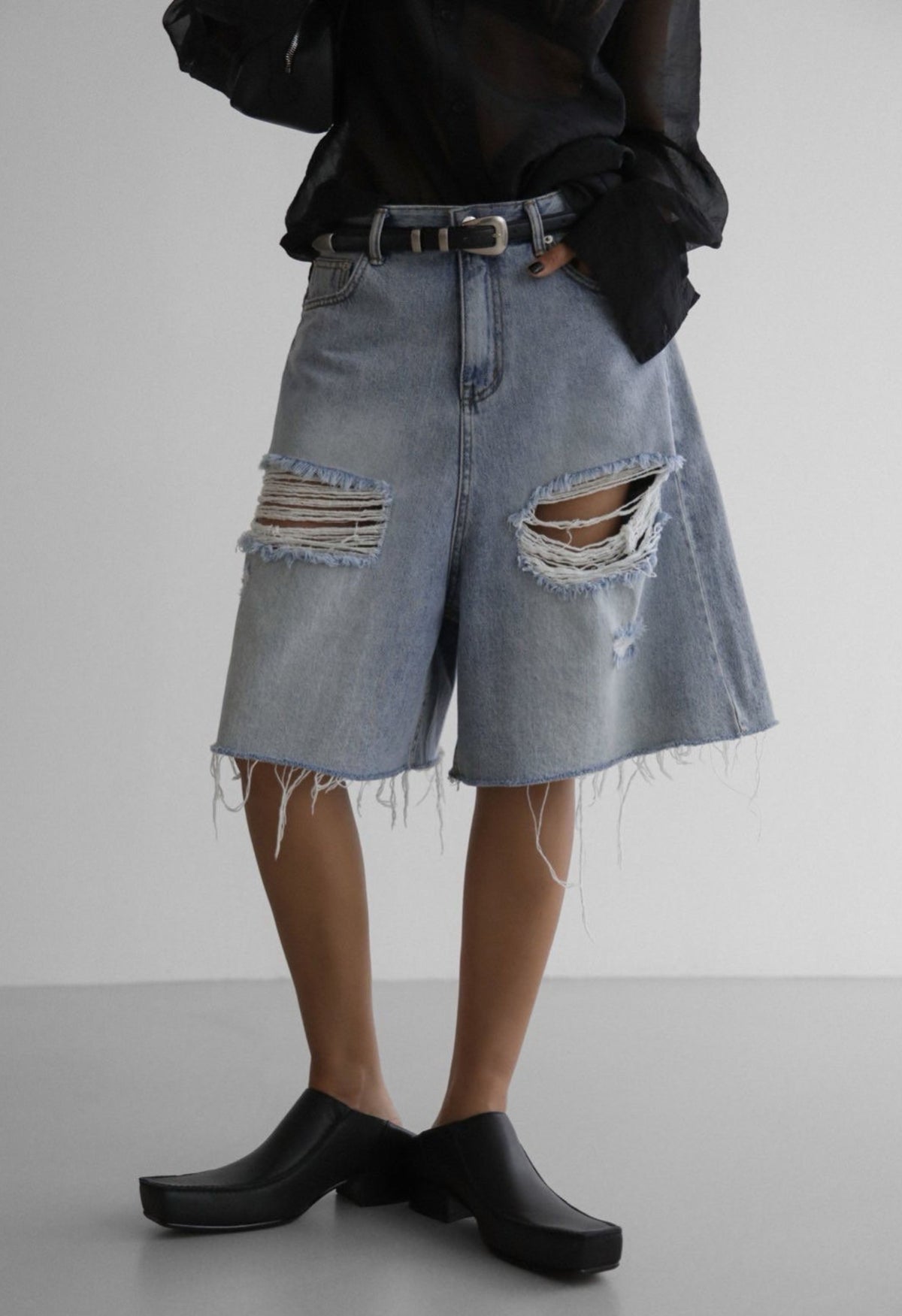 Raw Edge Parker Denim Shorts