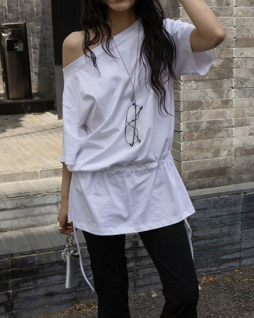 2 Ways Off-Shoulder Cotton Dress