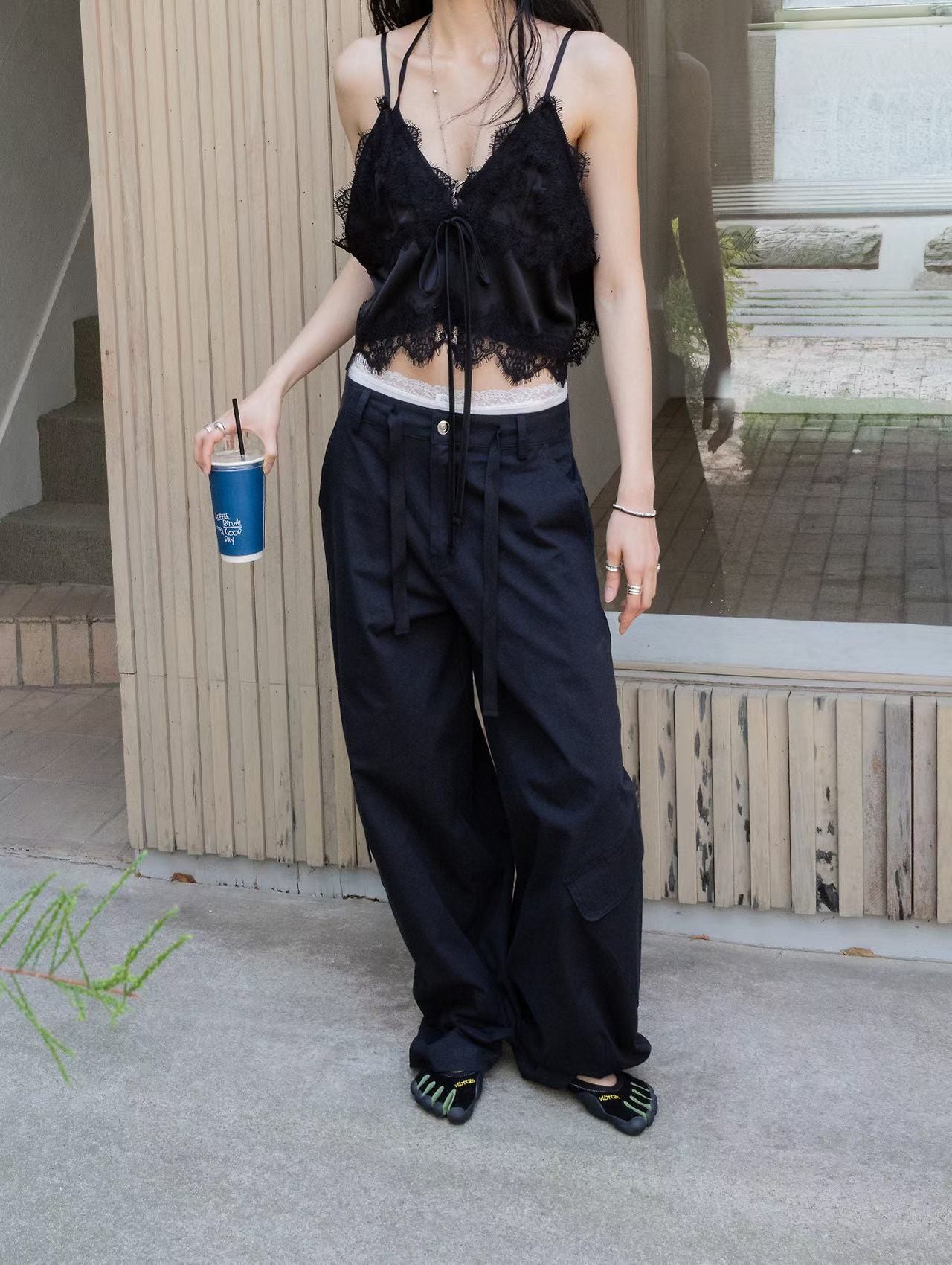Low-Waist Balloon Cargo Pants