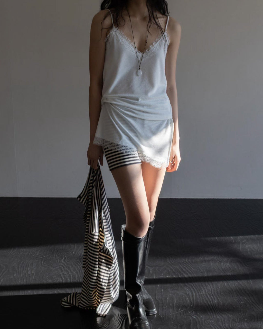 Long Length Lace Top