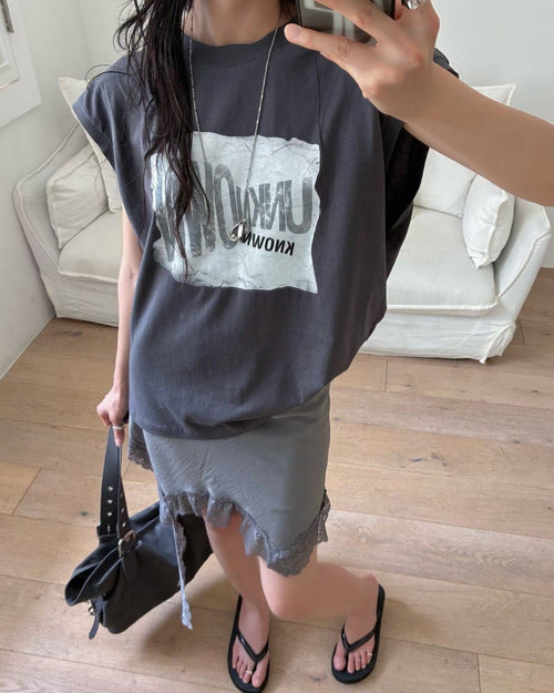 "UNKNOWN" Graphic Tank Tee