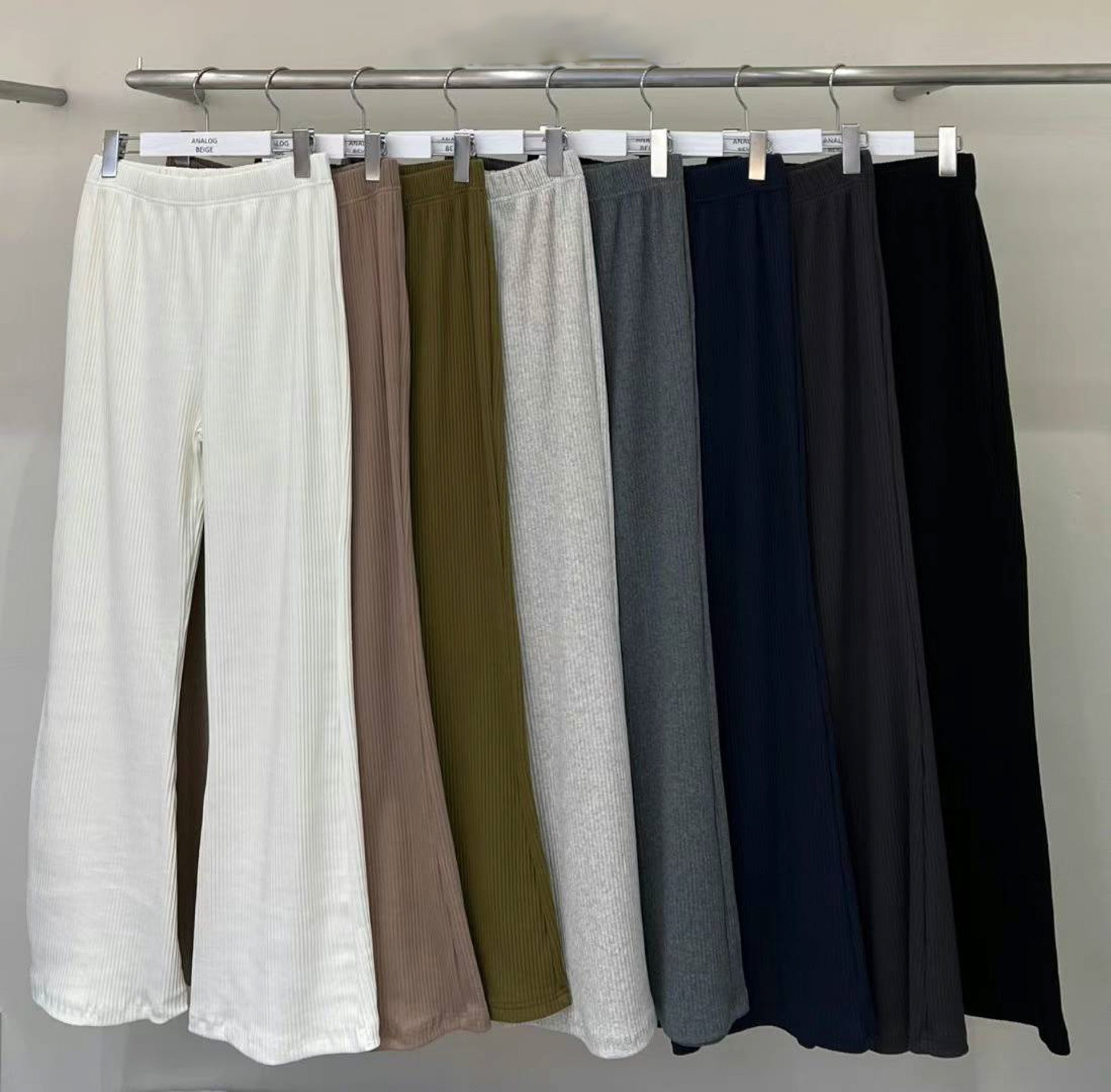 Solid Ribbed Pants (Set - Pants)