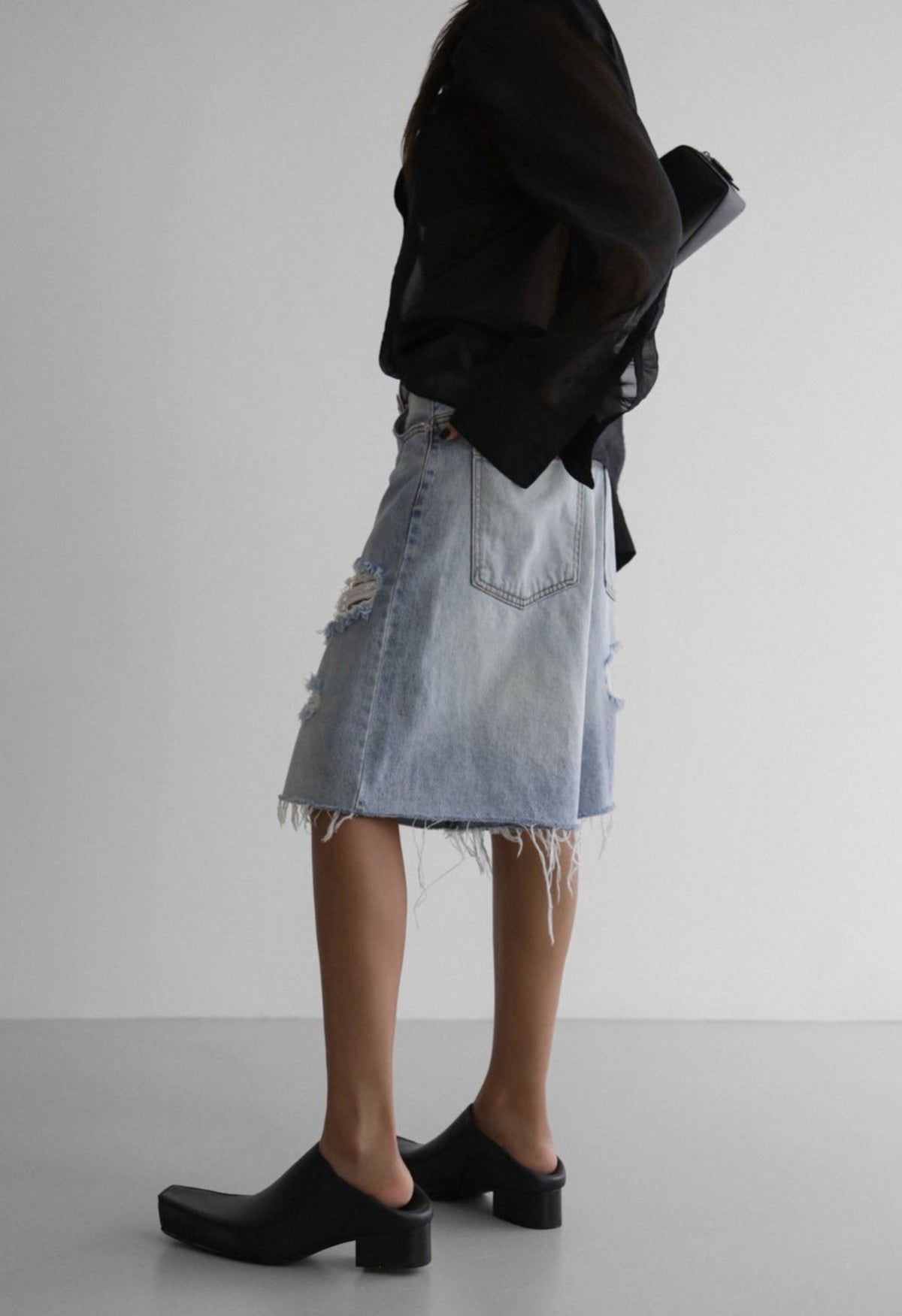 Raw Edge Parker Denim Shorts