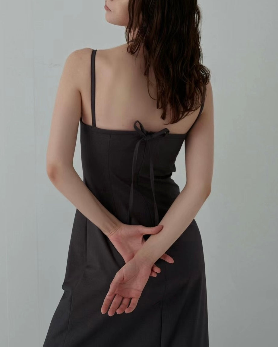 Double Strap Slit Dress