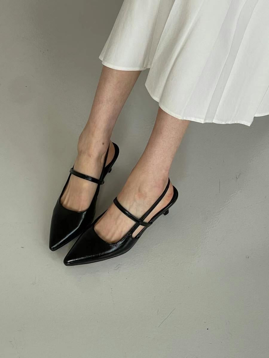 Metallic Pointed Toe Heels