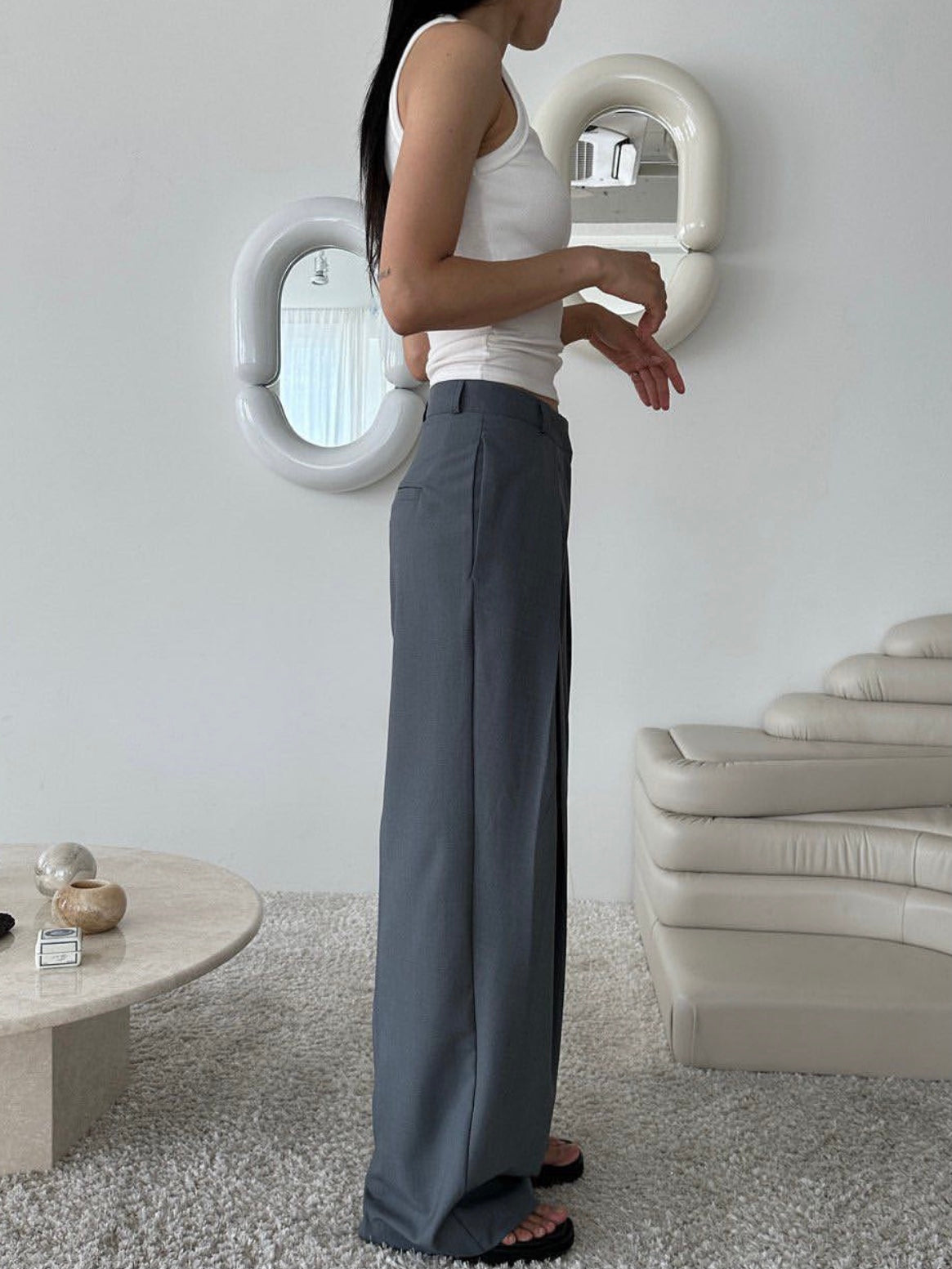Inverted Pleated Pants
