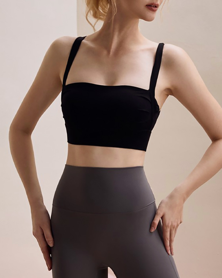 Half Back Open Bra Top [Lemon Lime ]