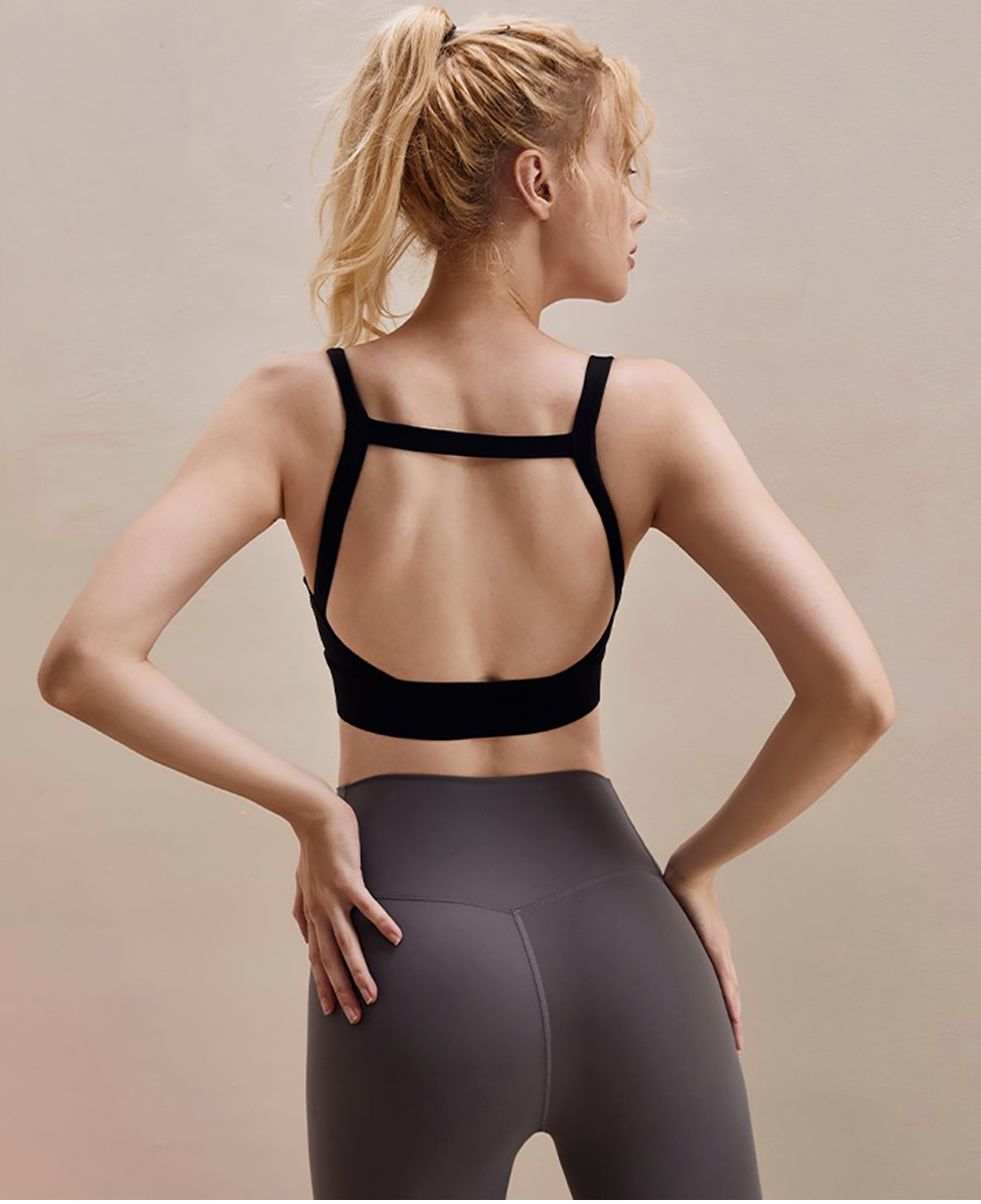 Half Back Open Bra Top [Lemon Lime ]