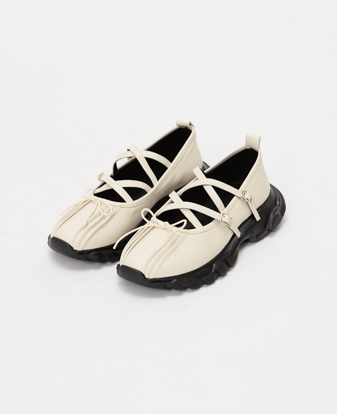 Ribbon Strap Shoes [Black]