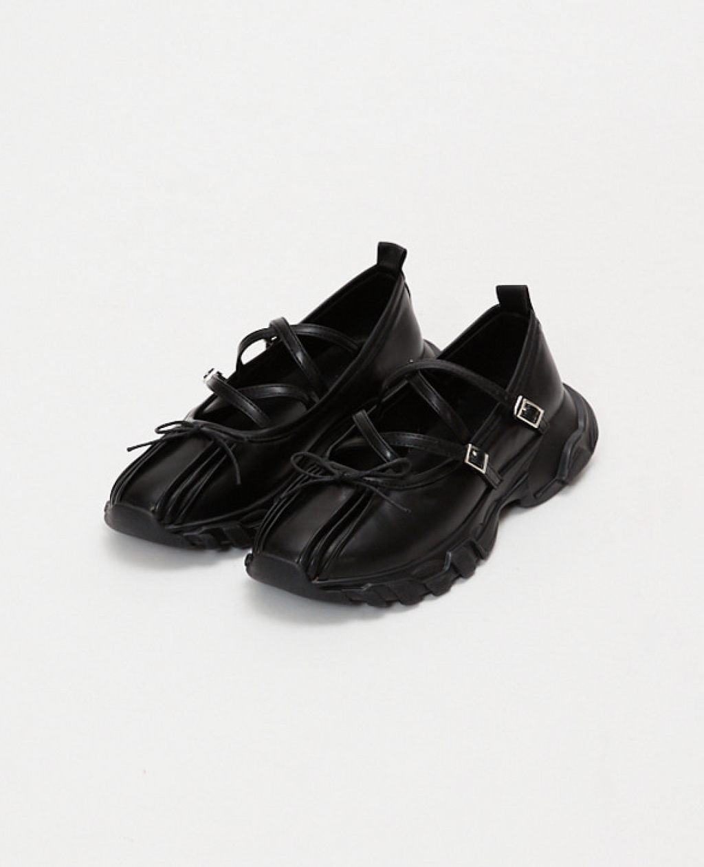Ribbon Strap Shoes [Black]
