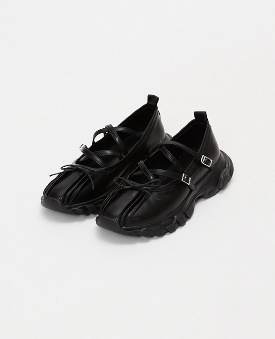Ribbon Strap Shoes [Black]