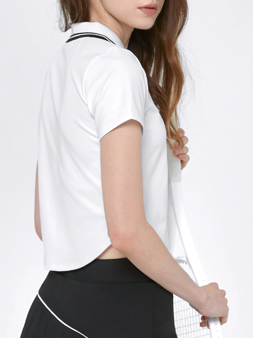 Sporty Half Zip-Up Top