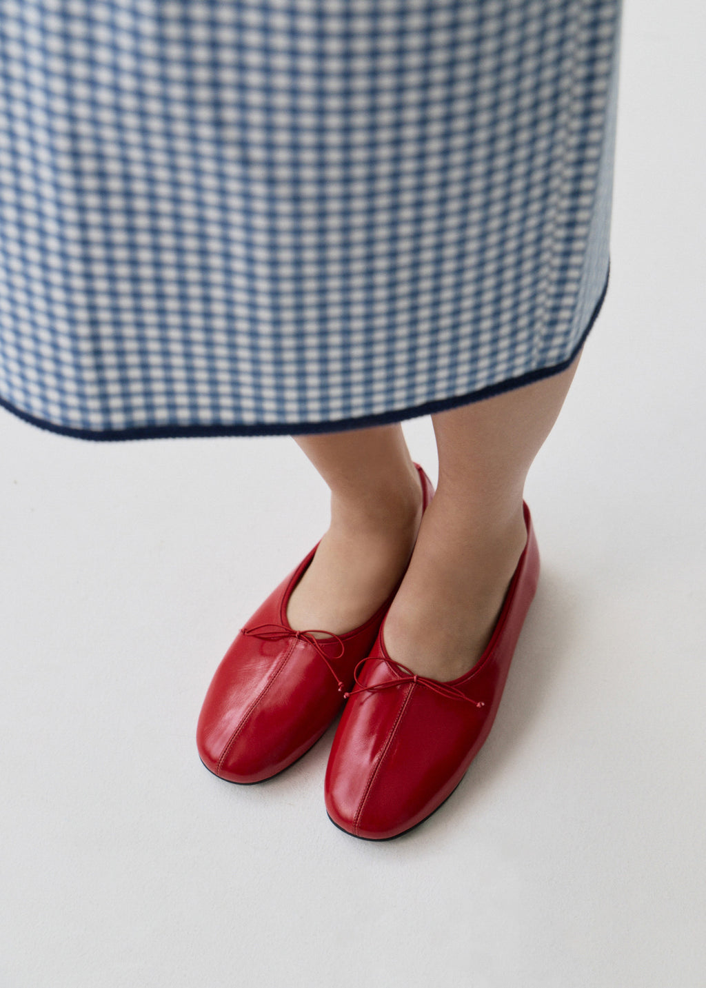 Classic Red Italian Leather Flats