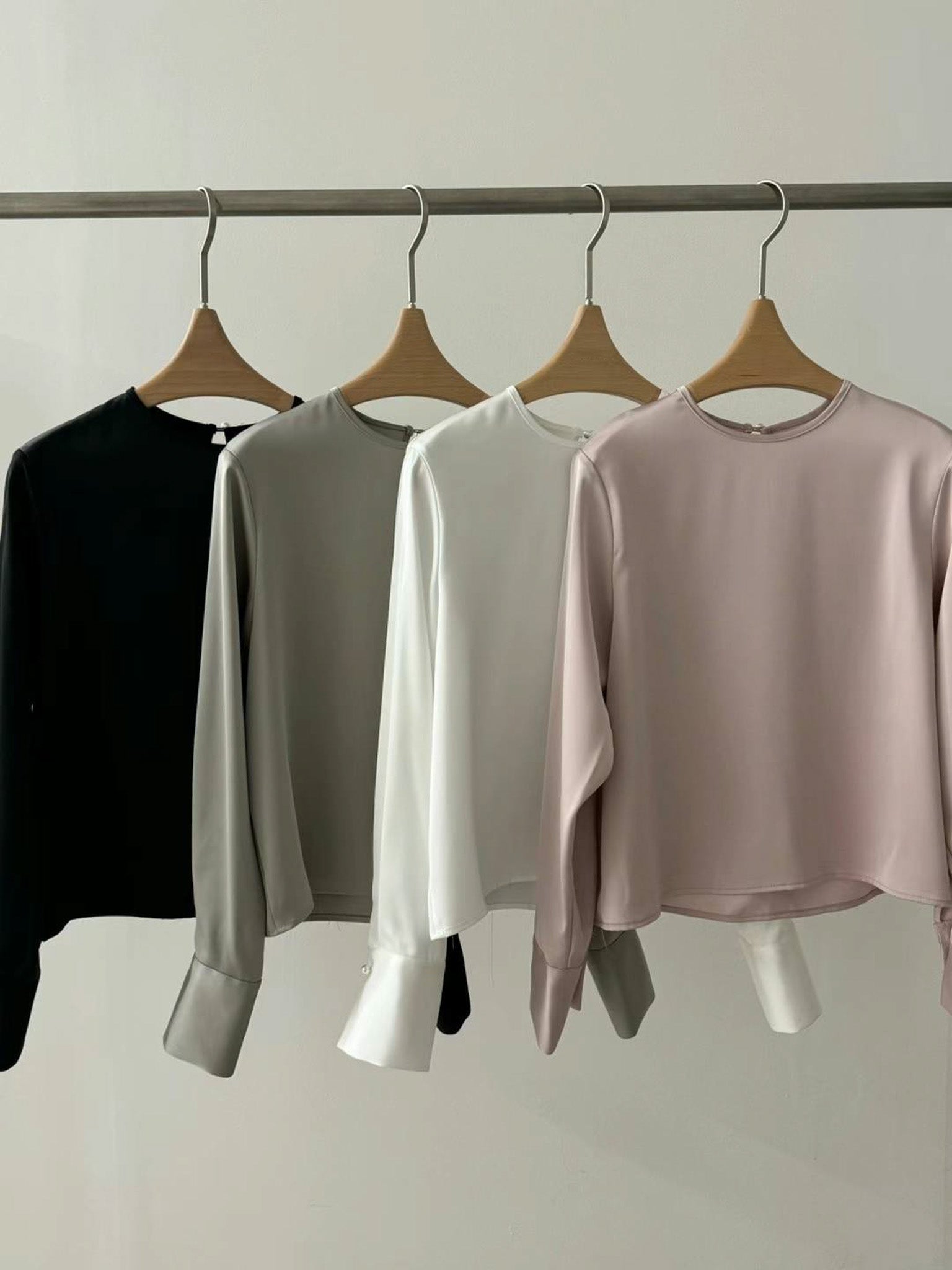 Back Open Silky Blouse