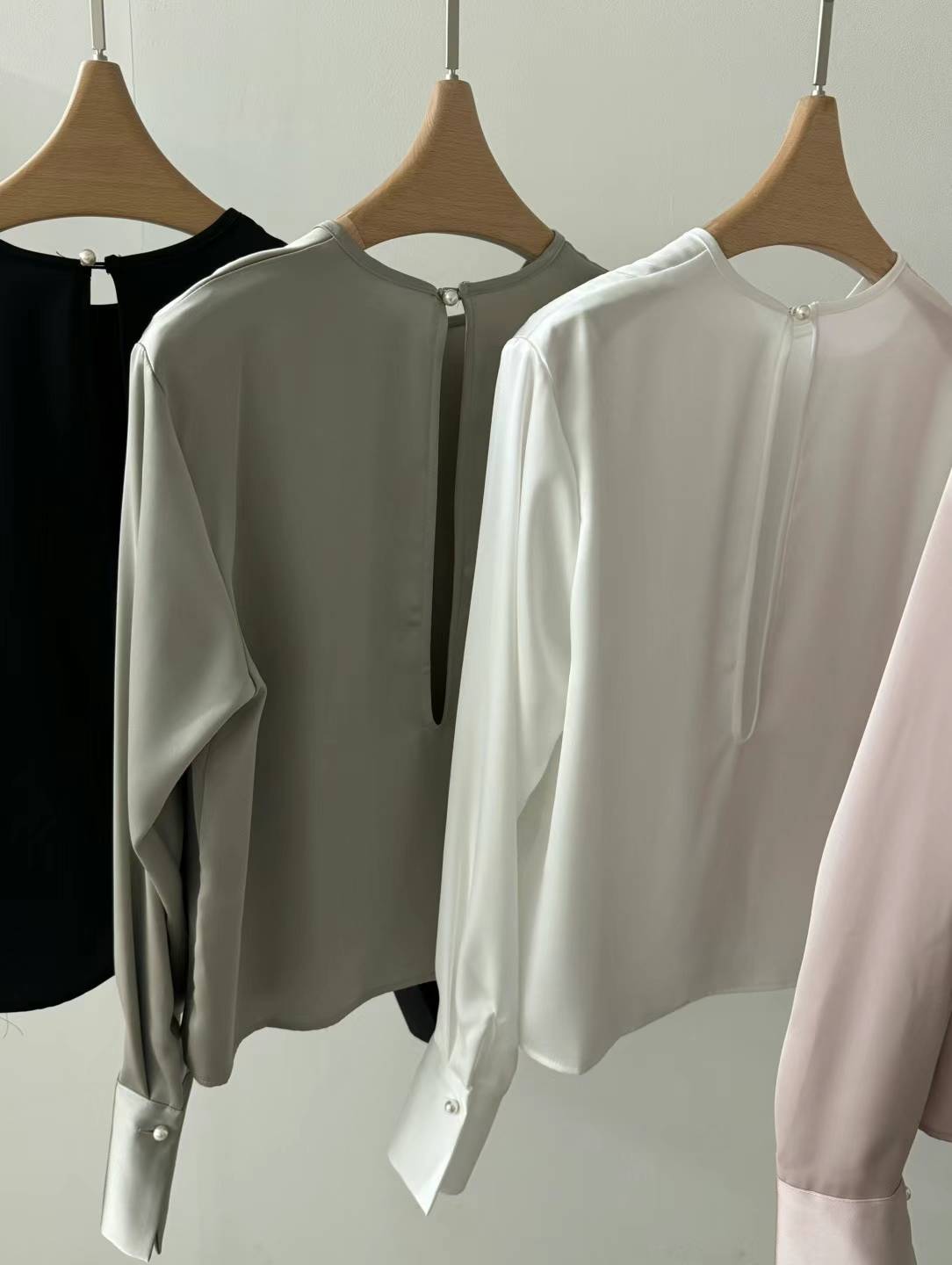 Back Open Silky Blouse