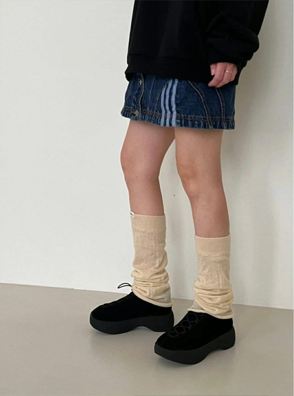 Drawstring Platform Shoes [Size 37]