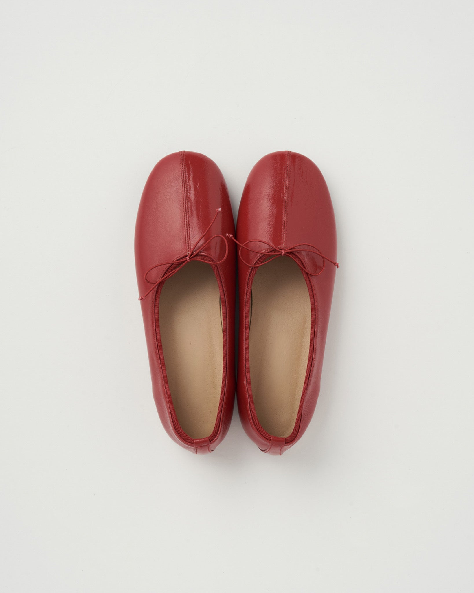 Classic Red Italian Leather Flats