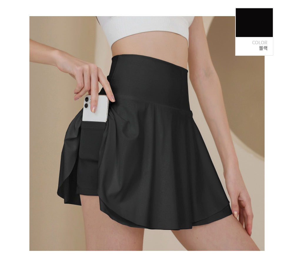 Coat Flare Wrinkle Skirt
